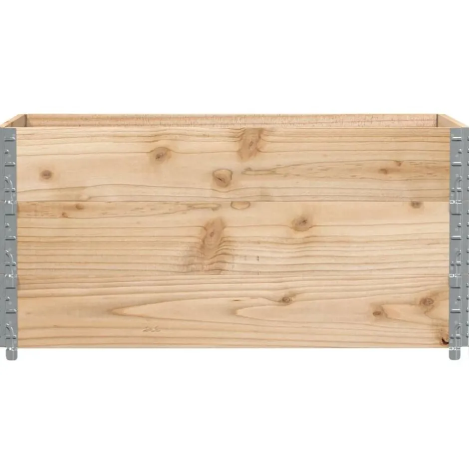 Outlet vidaXL Pallkragar 3 st 120x80 cm massivt furu Naturfärg