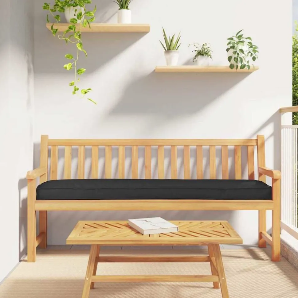 vidaXL Pallkudde Svart 180 x 40 x 8 cm Oxford Tyg