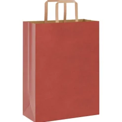 Best vidaXL Papperspåsar 250 st med handtag 26x12x35 cm Röd