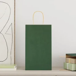 Discount vidaXL Papperspåsar 50 st med handtag 21x11x36 cm Grön