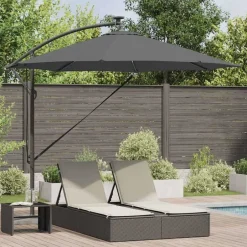 Clearance vidaXL Parasoll 294 x 294 x 248 cm Polyester och aluminium Antracit