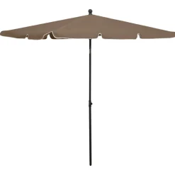 vidaXL Parasoll med stång 210x140 cm taupe