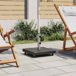 vidaXL Parasollfot granit 30 kg fyrkantig svart