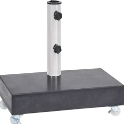 vidaXL Parasollfot svart 45x25x8 cm granit
