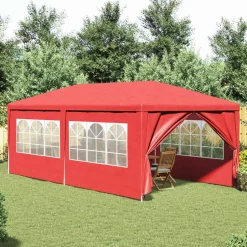 Sale vidaXL Partytält 600 x 300 x 255 cm PE och stål Röd