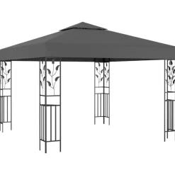 New vidaXL Paviljong 3x3 m Antracit