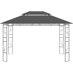 vidaXL Paviljong 4x3x2,7 m antracit 160 g/m²
