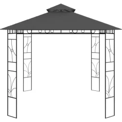 vidaXL Paviljong 4x3x2,7 m antracit 160 g/m²