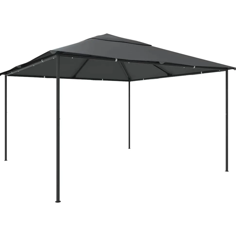 vidaXL Paviljong 4x4x3 m antracit 180 g/m²