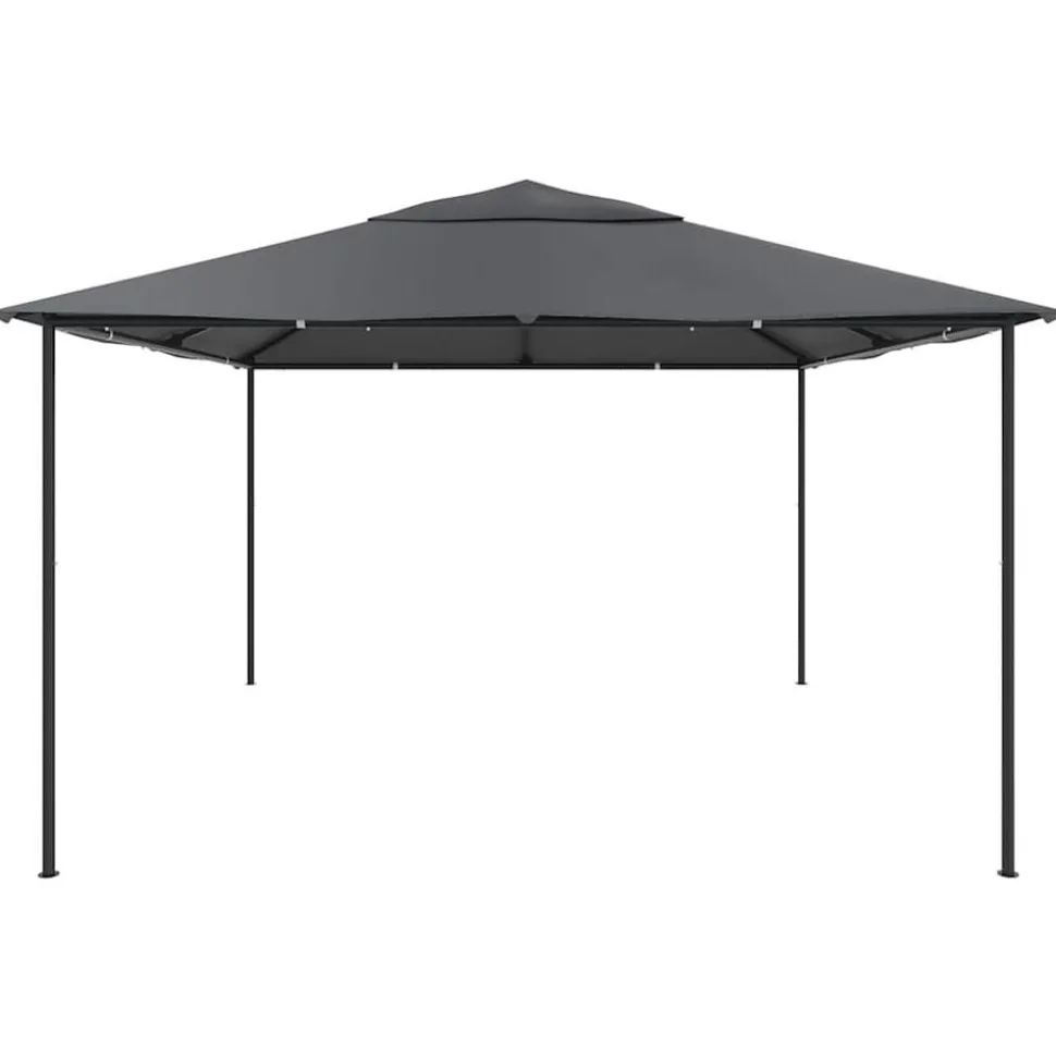 vidaXL Paviljong 4x4x3 m antracit 180 g/m²