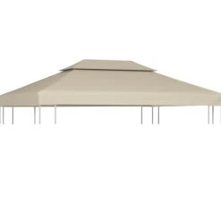 vidaXL Paviljongtak 310 g/m² 3 x 4 m beige