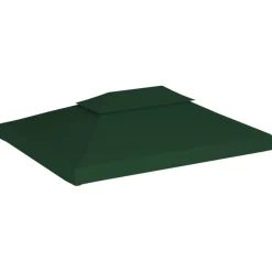 vidaXL Paviljongtak 310 g/m² 3 x 4 m Grön