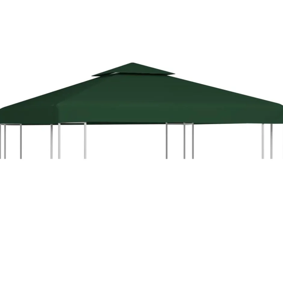 Clearance vidaXL Paviljongtak 310 g/m² 3 x 3 m Grön
