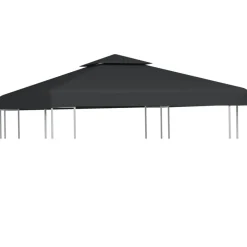 Hot vidaXL Paviljongtak 310 g/m² 3 x 3 m Mörkgrå