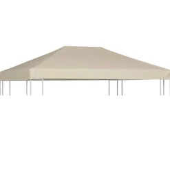 vidaXL Paviljongtak 310 g/m² 4x3 m Beige
