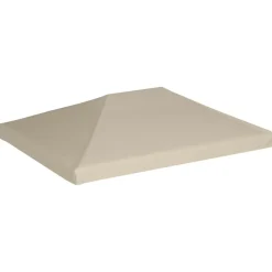 vidaXL Paviljongtak 310 g/m² 4x3 m Beige