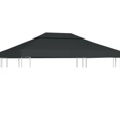 Discount vidaXL Paviljongtak med ventilering 310 g/m² 4x3 m antracit Grå