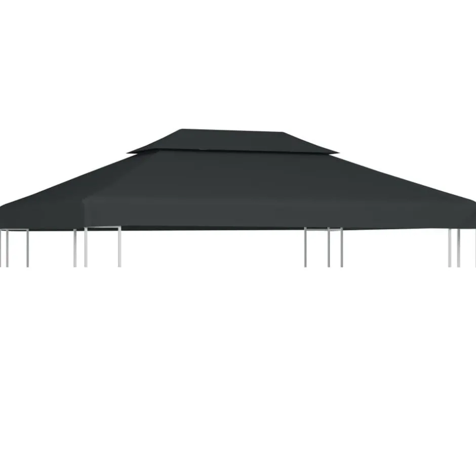 Discount vidaXL Paviljongtak med ventilering 310 g/m² 4x3 m antracit Grå