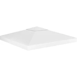 vidaXL Paviljongtak med ventilering 310 g/m² 3x3 m vit