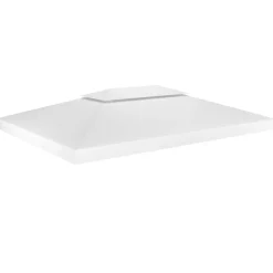 Discount vidaXL Paviljongtak med ventilering 310 g/m² 4x3 m Vit