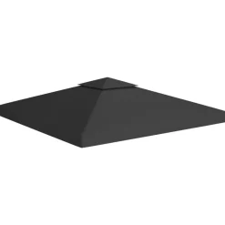 Discount vidaXL Paviljongtak med ventilering 310 g/m² 3x3 m Svart