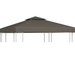 vidaXL Paviljongtak med ventilering 310 g/m² 3x3 m taupe