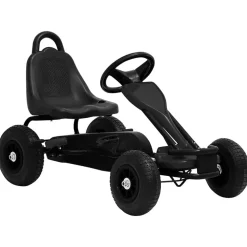 vidaXL Pedaldriven gokart med luftfyllda däck svart