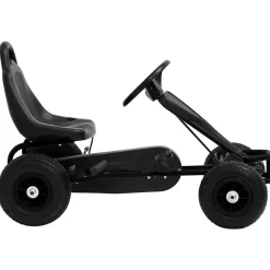 vidaXL Pedaldriven gokart med luftfyllda däck svart