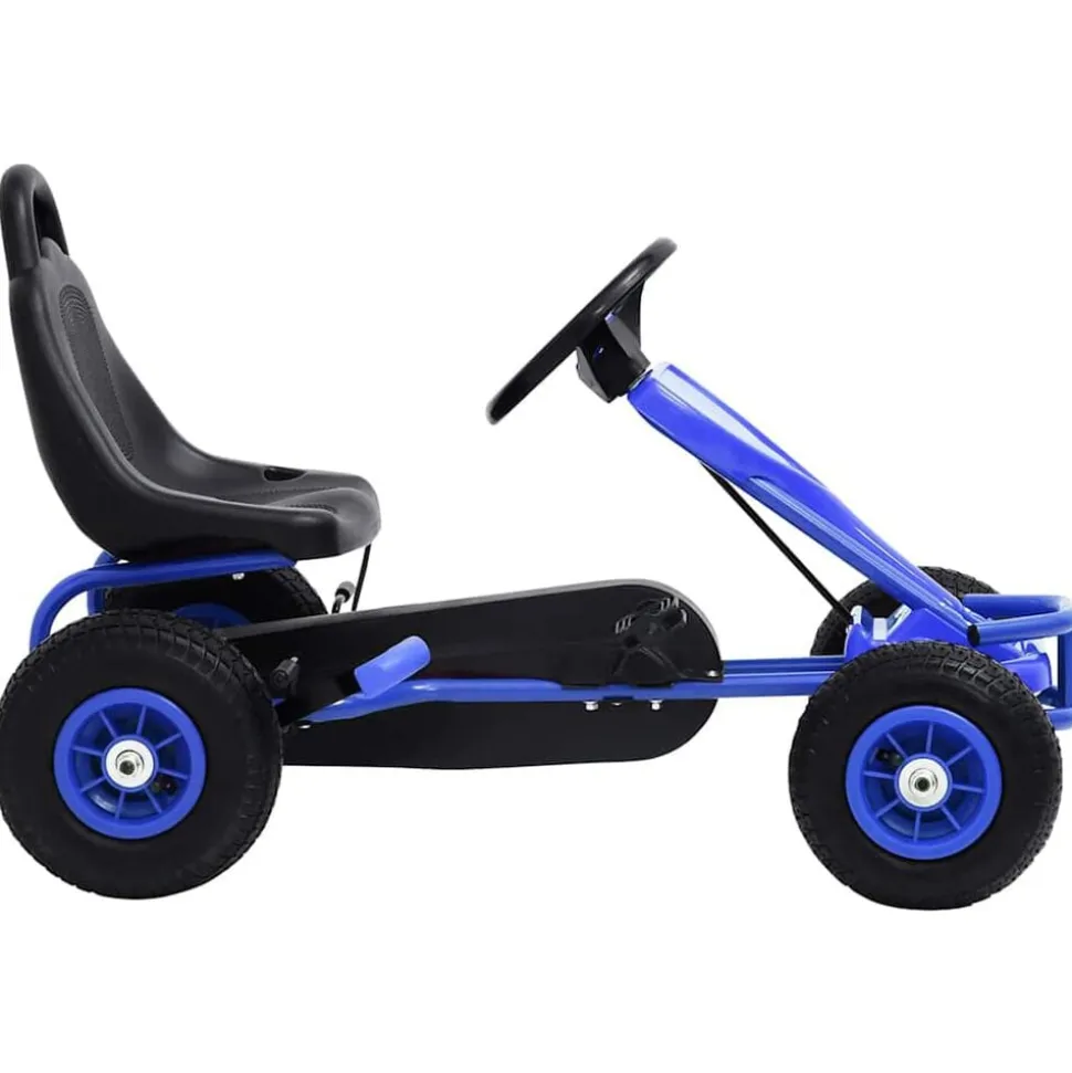 vidaXL Pedaldriven gokart med luftfyllda däck blå