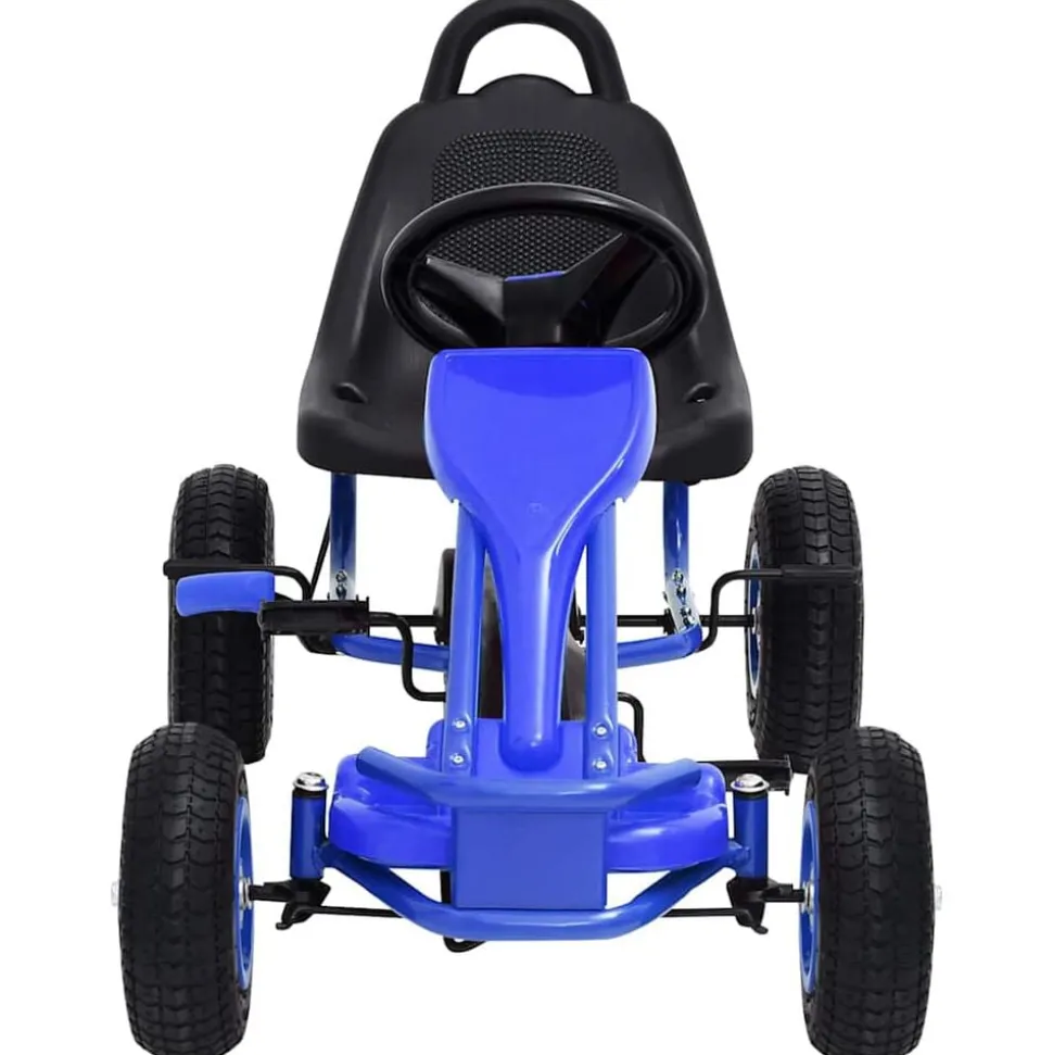 vidaXL Pedaldriven gokart med luftfyllda däck blå