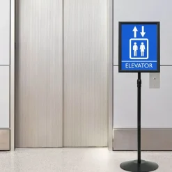 Discount vidaXL Pedestal affischställ Silver a3 PVC och stål Svart