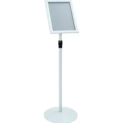 Outlet vidaXL Pedestal affischställ 33 x 33 x 126 cm PVC och stål Silver