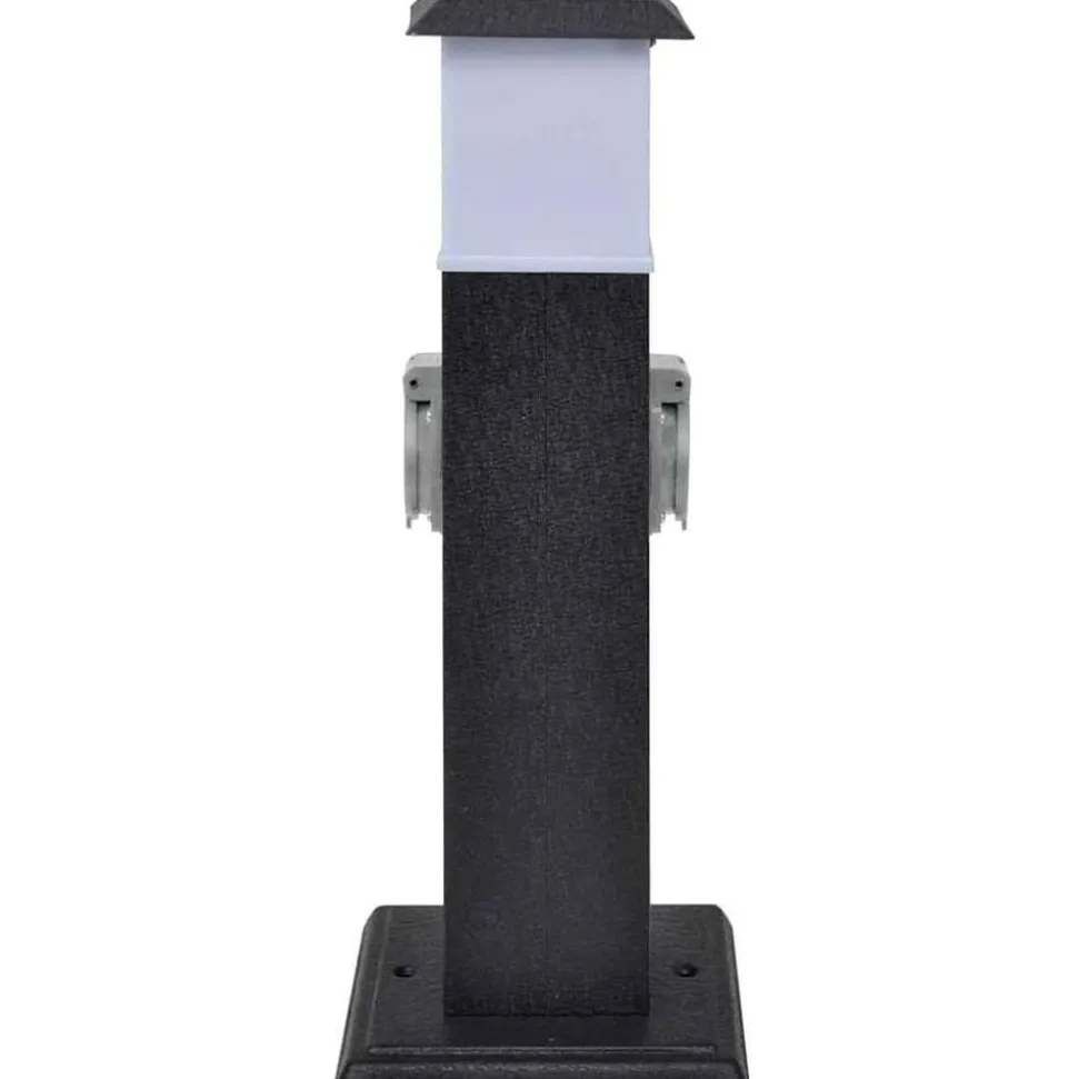 vidaXL Pelare med utomhusuttag och lampa