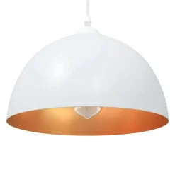 vidaXL Pendellampa 2 st höjdjusterbar E27 vit Ø 30 cm metall