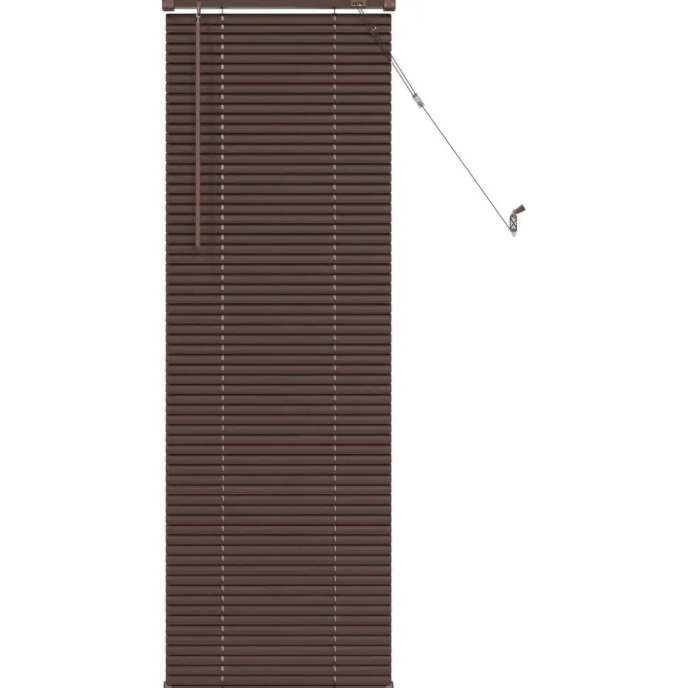 vidaXL Persienn Mörkbrun med Mönster 150 x 40 cm PVC