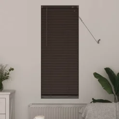 vidaXL Persienn Mörkbrun med Mönster 150 x 40 cm PVC