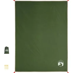Clearance vidaXL Picknickfilt med markpinnar 205x155 cm Grön