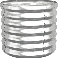 New vidaXL Planteringskruka galvaniserat stål 40x40x36 cm Silver