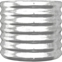 New vidaXL Planteringskruka galvaniserat stål 40x40x36 cm Silver