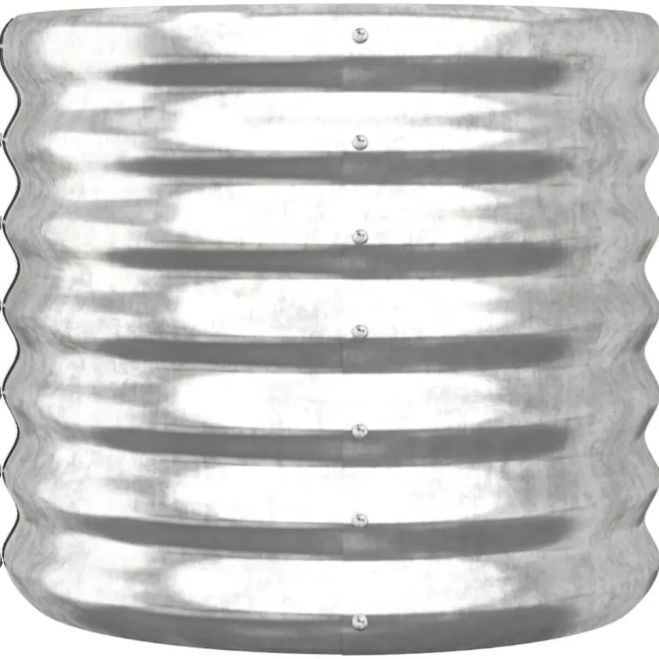 New vidaXL Planteringskruka galvaniserat stål 40x40x36 cm Silver