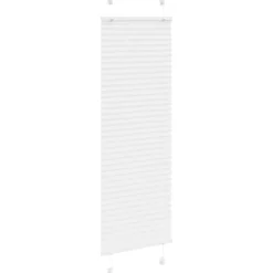 vidaXL Plisserad persienn vit 40x100cm tyg bredd 39,4cm polyester