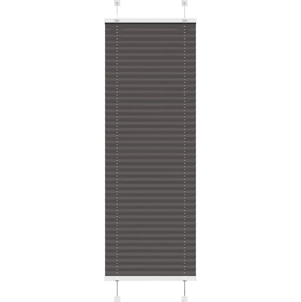 vidaXL Plisserad persienn svart 40x100cm tyg bredd 39,4cm polyester