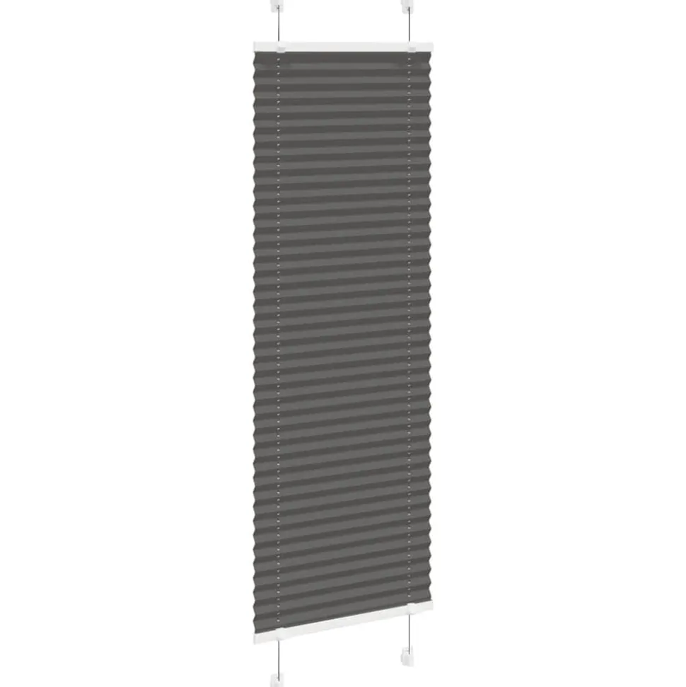 vidaXL Plisserad persienn svart 40x100cm tyg bredd 39,4cm polyester