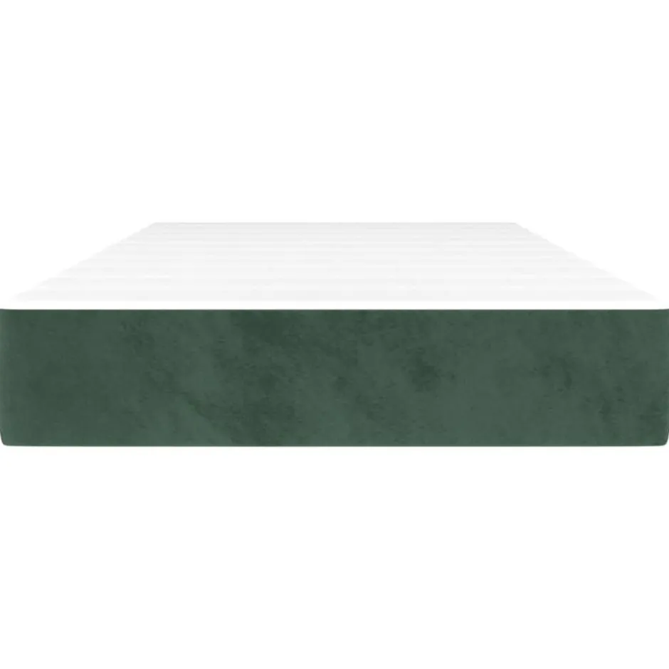 vidaXL Pocketresårmadrass medium 80x200x20 cm sammet Mörkgrön