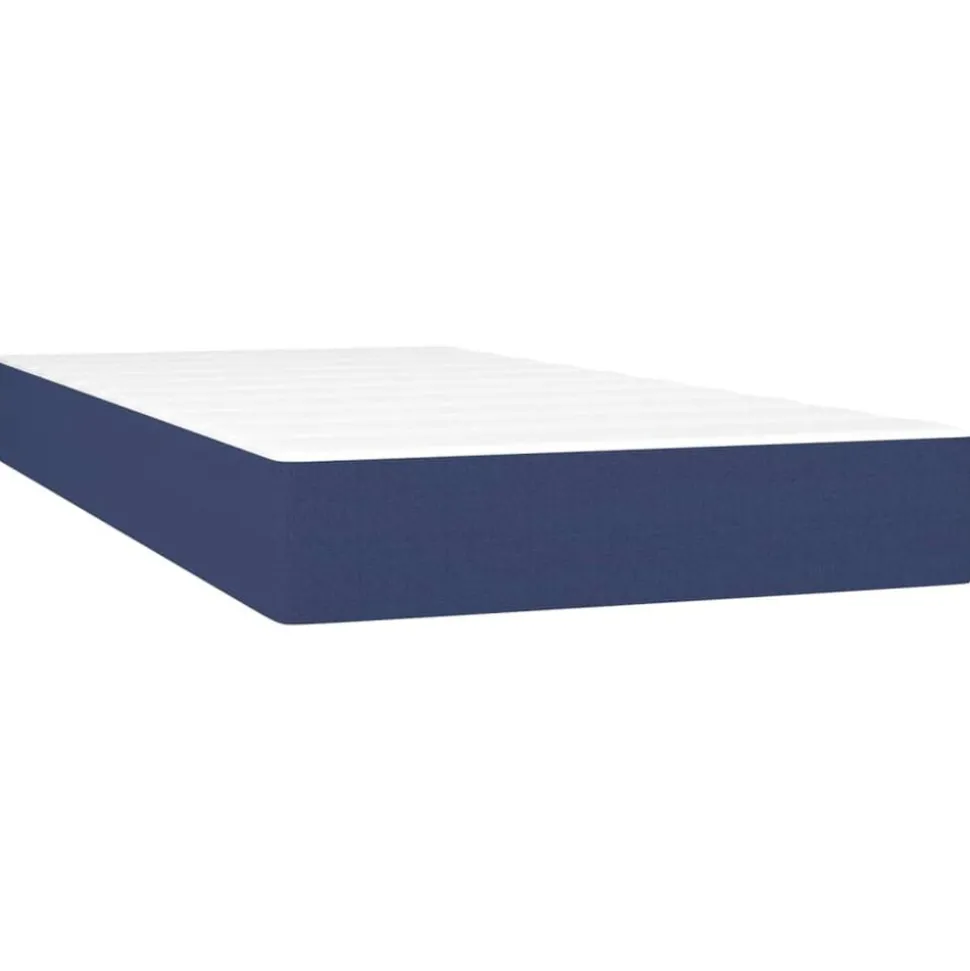 vidaXL Pocketresårmadrass medium blå 80x200x20 cm tyg