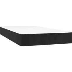 vidaXL Pocketresårmadrass medium svart 80x200x20 cm sammet