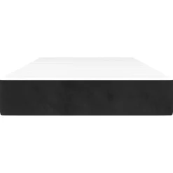 vidaXL Pocketresårmadrass medium svart 80x200x20 cm sammet