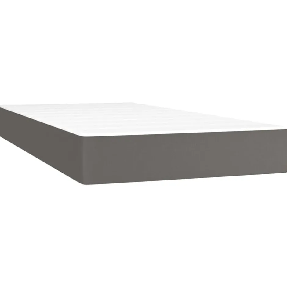Discount vidaXL Pocketresårmadrass medium 80x200x20 cm konstläder Grå