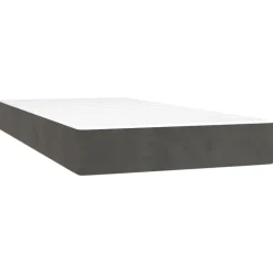 vidaXL Pocketresårmadrass medium mörkgrå 80x200x20 cm sammet