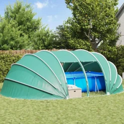 Best vidaXL Pooltält Dome 538 x 440 x 204 cm Blå